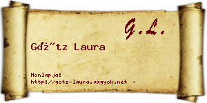 Götz Laura névjegykártya
